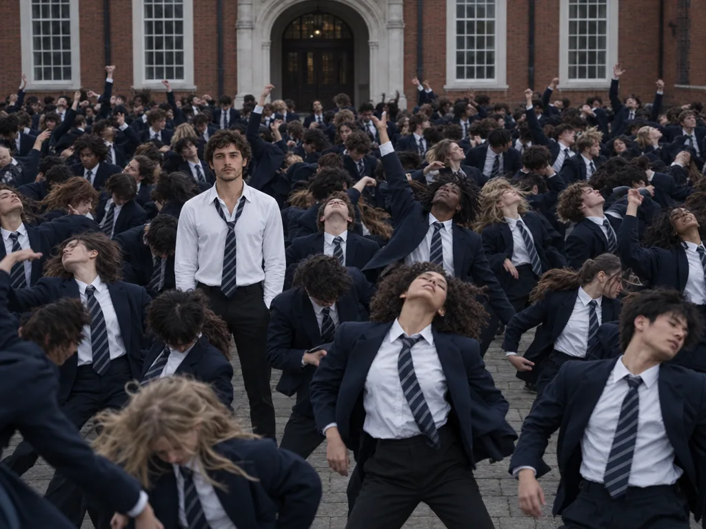 The person from the photo, still in the middle of a dancing formation.